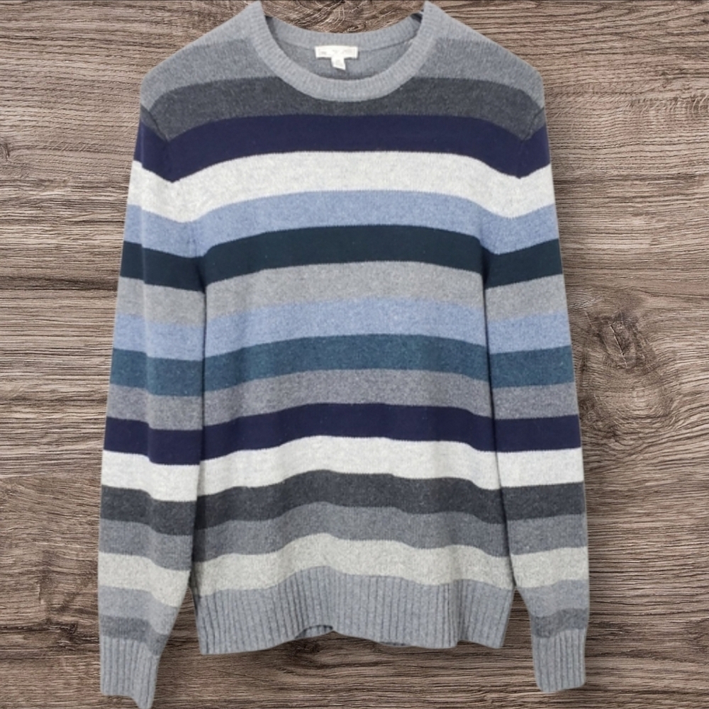 GAP Men's Lambs' Wool Blend Stripe Sweater Size Large